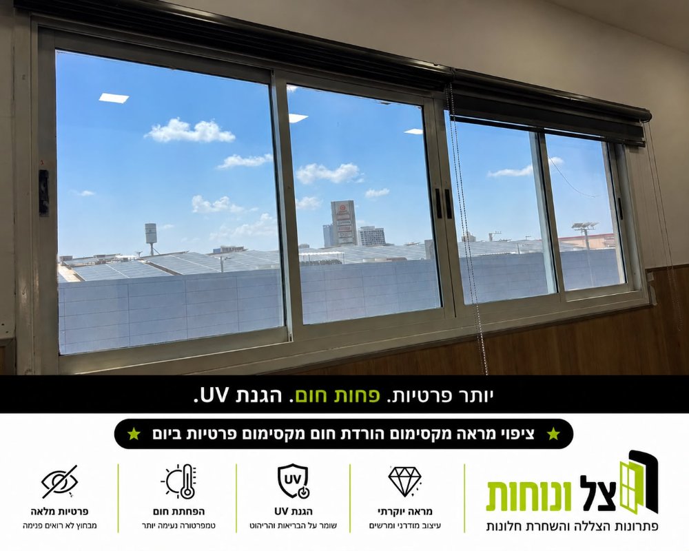 לפני ואחרי - הצללת פינת משרד